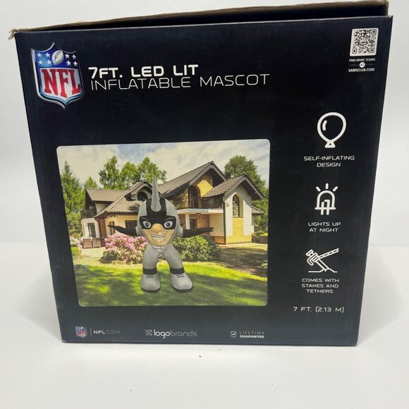 NFL Raiders 7’ft Led Lit Inflatable Mascot - Picture 8 of 13